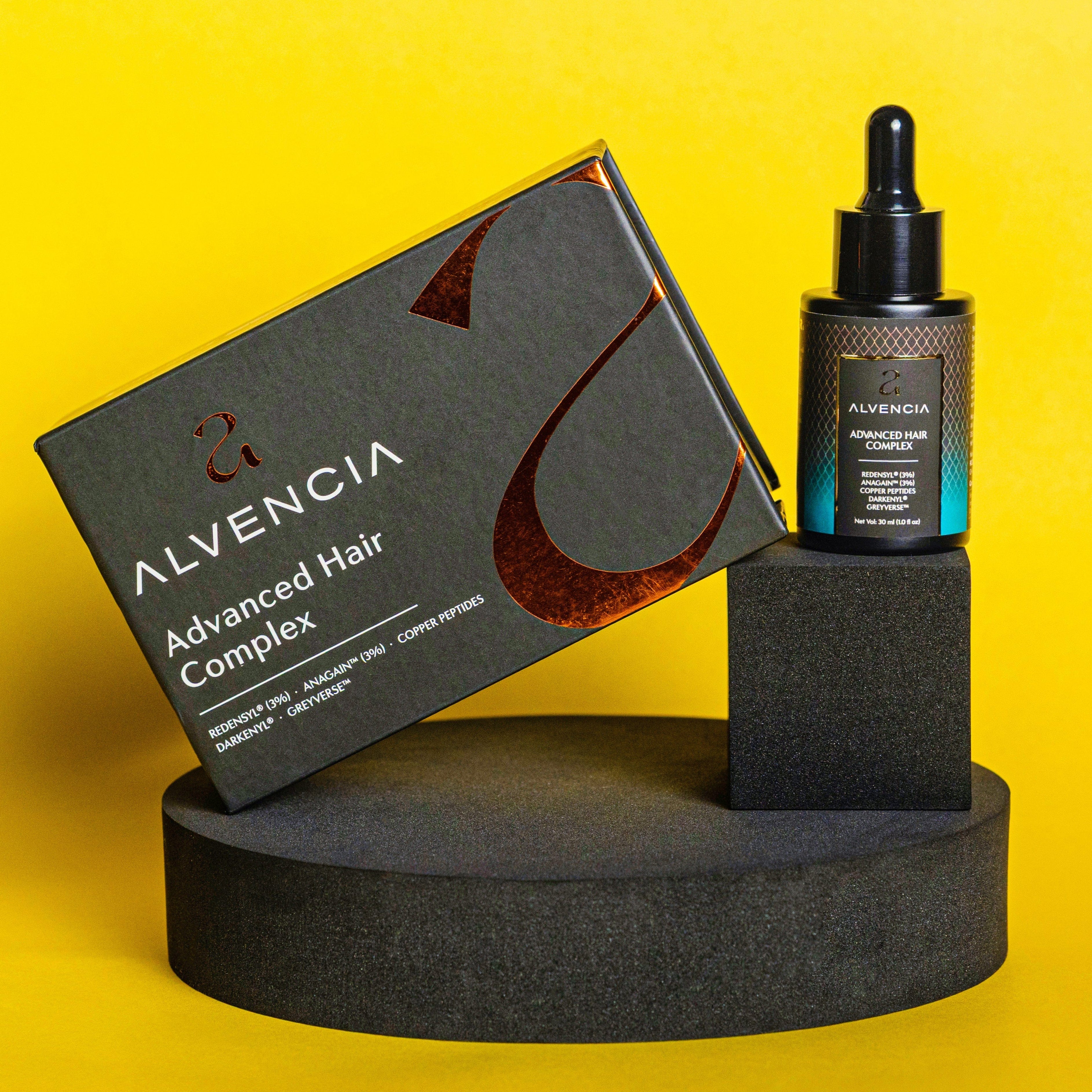 Alvencia™ Hairline Growth Serum with Rosemary Oil, 3% Redensyl®, Hyaluronic Acid, Niacinamide, Saw Palmetto, 3% AnaGain™, Darkenyl & DHT Blockers for Hair Fall | 30ml hair loss treatment Advanced Hair Complex
