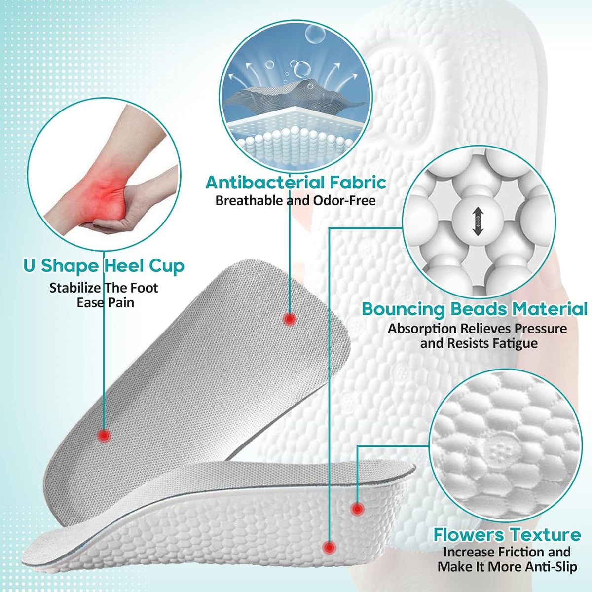 Comfortstepzy Height-lifting Insoles | Shoe Insoles Inner Soles Height Lifting Arch Support Enhancing  ComfortStepzy Height-Lifting Insoles
